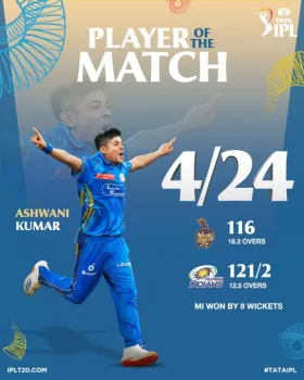 IPL 2025 M12: MI vs KKR - Movie free on Castle