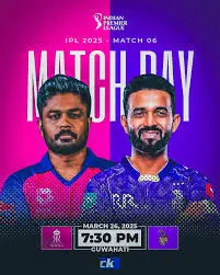 Movie Poster: IPL 2025 M06: RR vs KKR