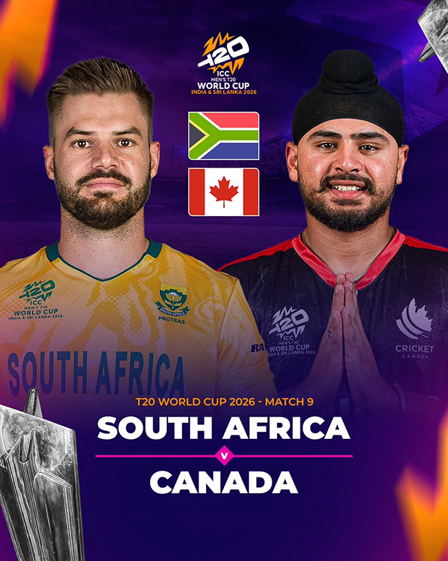 South Africa v Canada | T20WC 2026