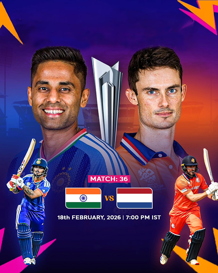 India v Netherlands | Men's T20 World Cup 2026