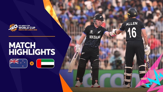 New Zealand v UAE | T20WC 2026